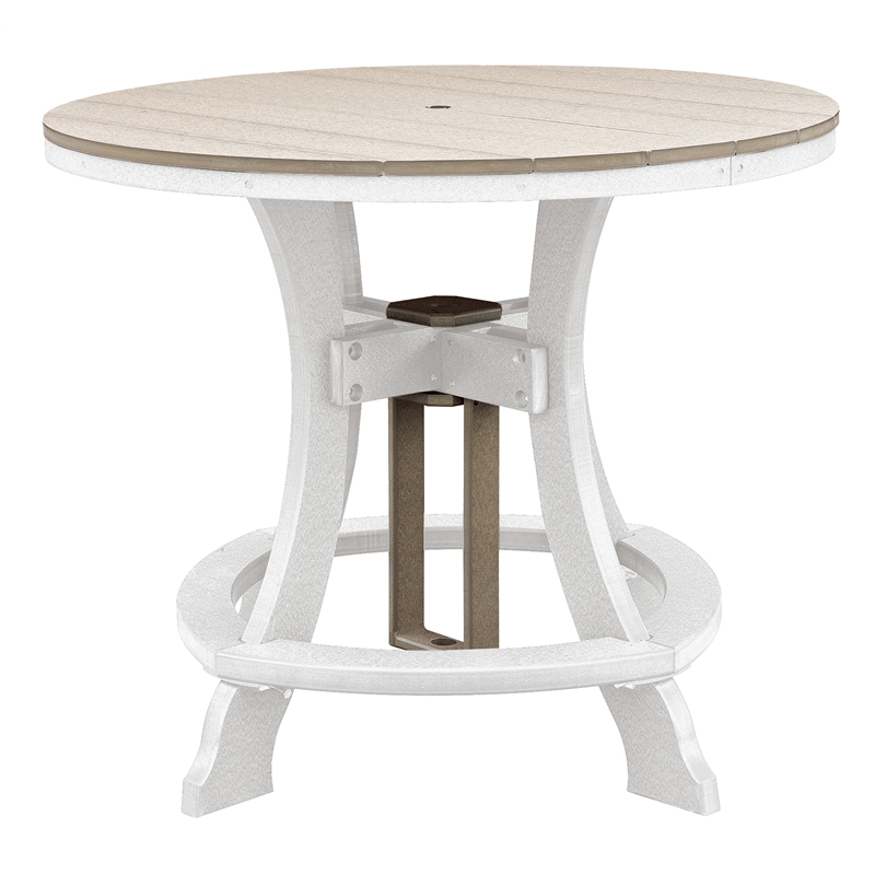 OS Home and Office CR130WWWT-K Five Piece Round Counter Height Dining Set