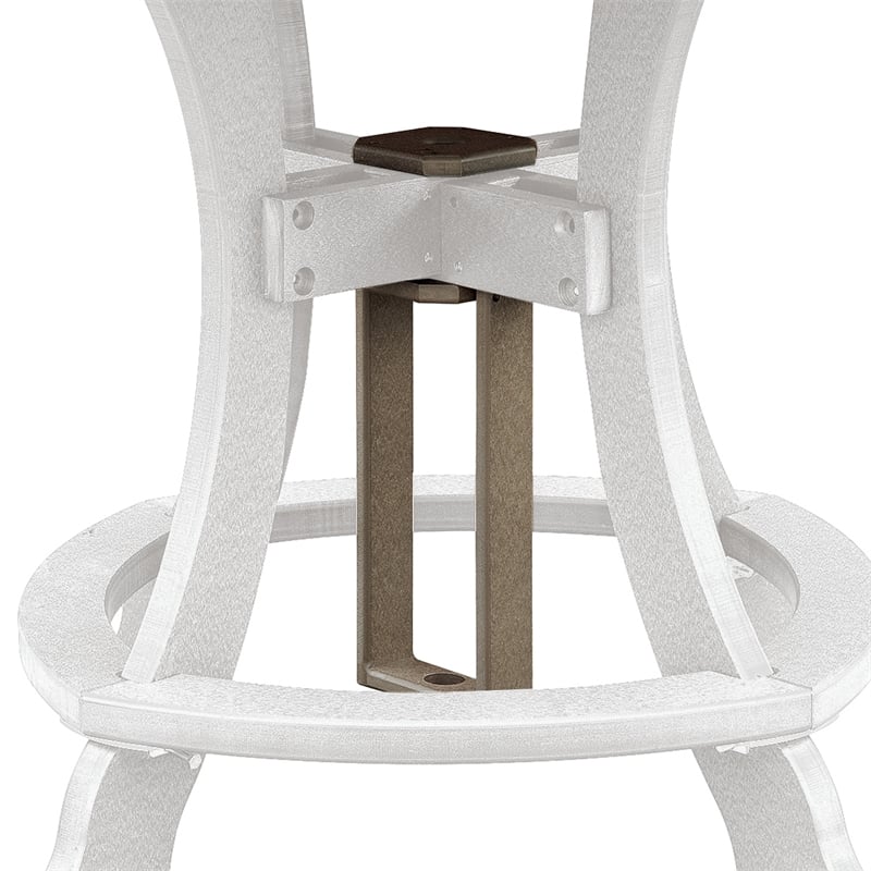 OS Home and Office CR130WWWT-K Five Piece Round Counter Height Dining Set