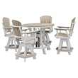 OS Home and Office CR130WWWT-K Five Piece Round Counter Height Dining Set