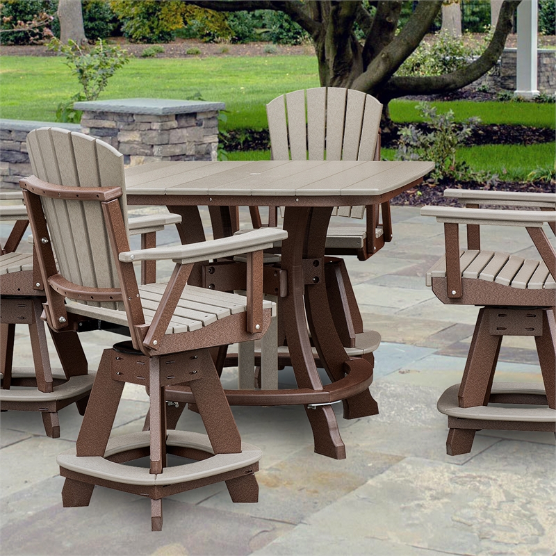 OS Home and Office CS130WWTB-K Five Piece Square Counter Height Dining Set