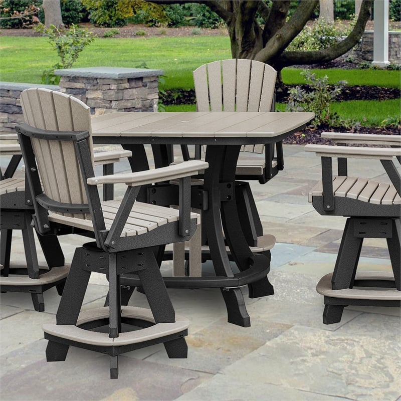OS Home and Office CS130WWBK-K Five Piece Square Counter Height Dining Set