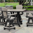 OS Home and Office CS130WWBK-K Five Piece Square Counter Height Dining Set