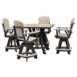 OS Home and Office CS130WWBK-K Five Piece Square Counter Height Dining Set