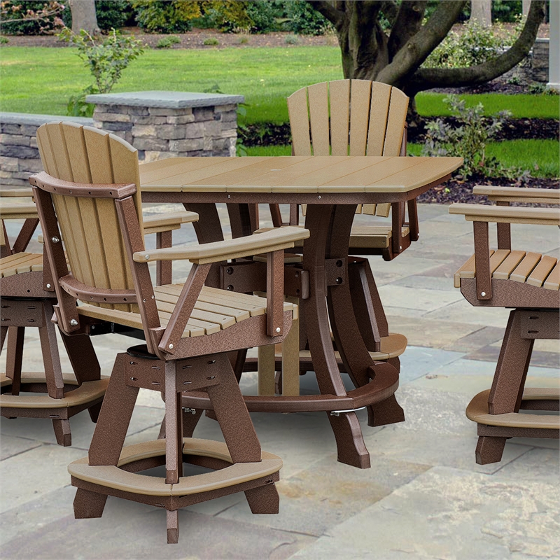 OS Home and Office 44S-C-CTB Counter Height Square Table in Cedar