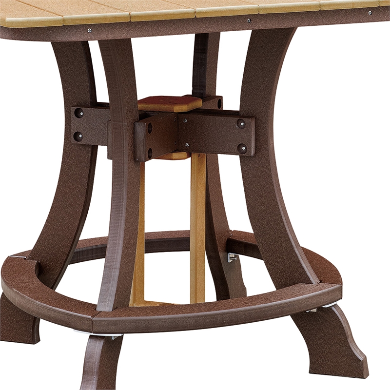 OS Home and Office 44S-C-CTB Counter Height Square Table in Cedar