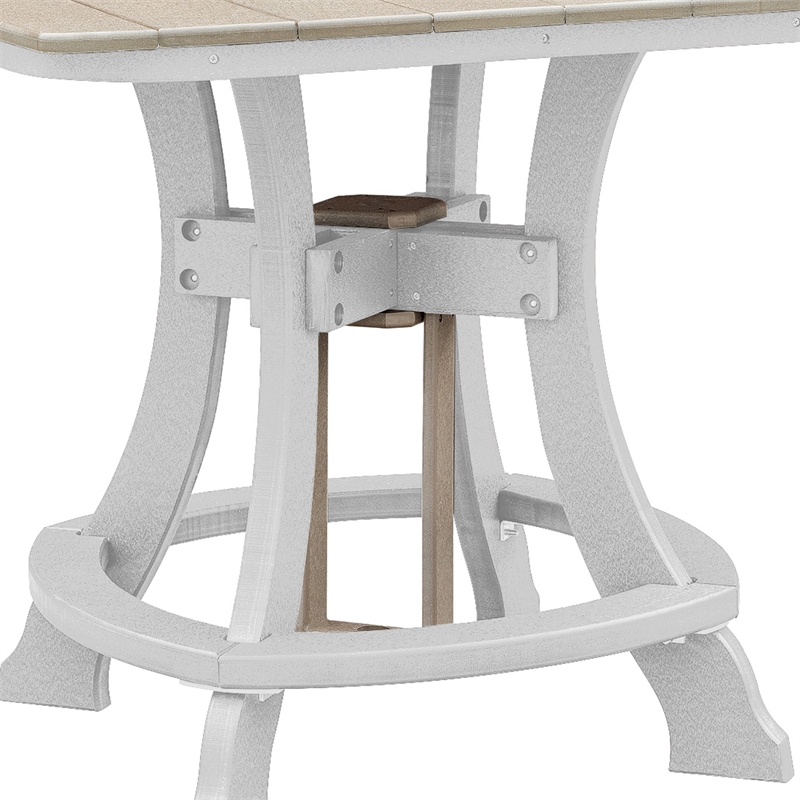 OS Home and Office 44S-C-WWWT Counter Height Square Table