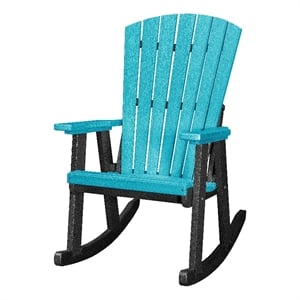 OS Home and Office 518ARB Rocking Chair in Aruba Blue with a Black Base