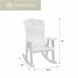 OS Home and Office 518WWTB Rocking Chair in Weatherwood with a Tudor Brown Base