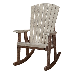 OS Home and Office 518WWTB Rocking Chair in Weatherwood with a Tudor Brown Base