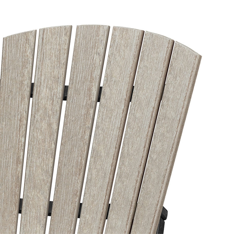 OS Home and Office 518WWBK Rocking Chair in Weatherwood with a Black Base