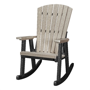 OS Home and Office 518WWBK Rocking Chair in Weatherwood with a Black Base
