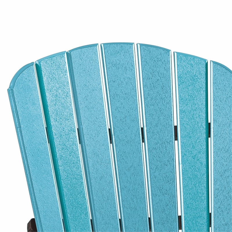 OS Home and Office 514ARB-K Counter Height Settee in Aruba Blue/Black Base