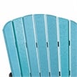 OS Home and Office 514ARB-K Counter Height Settee in Aruba Blue/Black Base