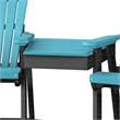 OS Home and Office 514ARB-K Counter Height Settee in Aruba Blue/Black Base