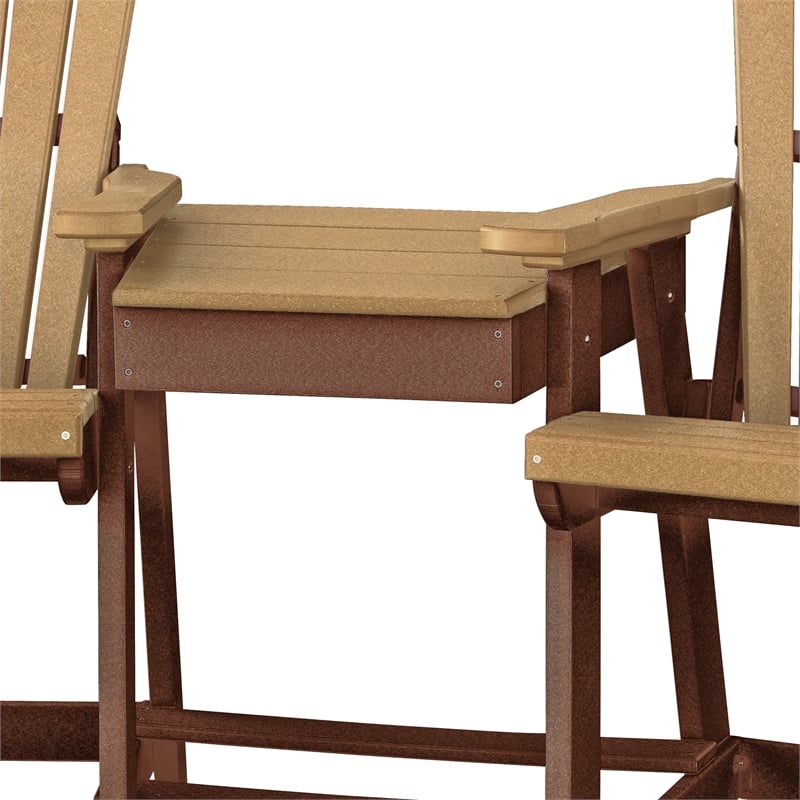 OS Home and Office 514CTB-K Counter Height Settee in Cedar/Tudor Brown Base