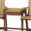 OS Home and Office 514CTB-K Counter Height Settee in Cedar/Tudor Brown Base