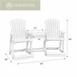 OS Home and Office 514CTB-K Counter Height Settee in Cedar/Tudor Brown Base