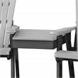 OS Home and Office 514LGB-K Counter Height Settee in Light Grey/Black Base