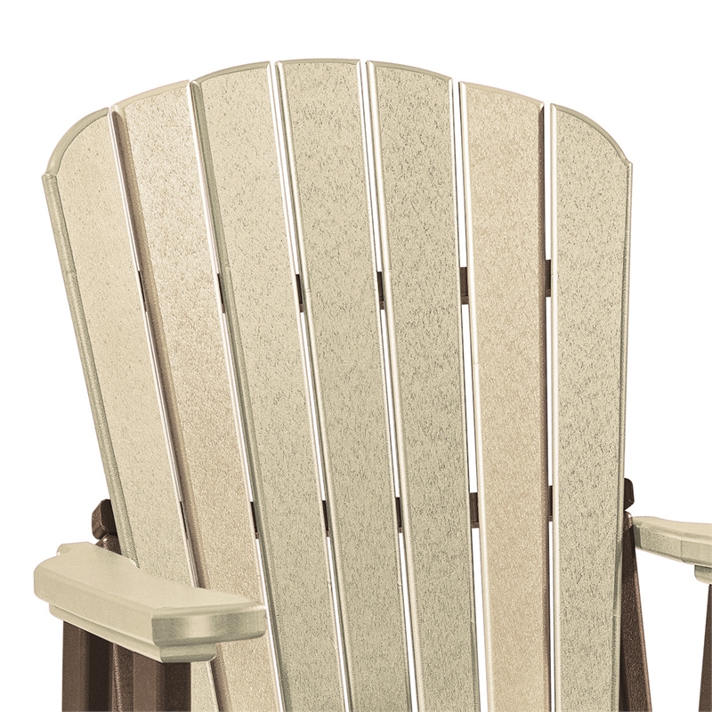 OS Home and Office 514WWTB-K Counter Height Settee in Weatherwood/Tudor Base