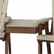 OS Home and Office 514WWTB-K Counter Height Settee in Weatherwood/Tudor Base