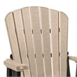 OS Home and Office 514WWBK-K Counter Height Settee in Weatherwood/Black Base