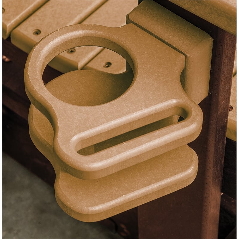 OS Home and Office 420CTB Dual Fan Back Glider in Cedar with a Tudor Brown Base