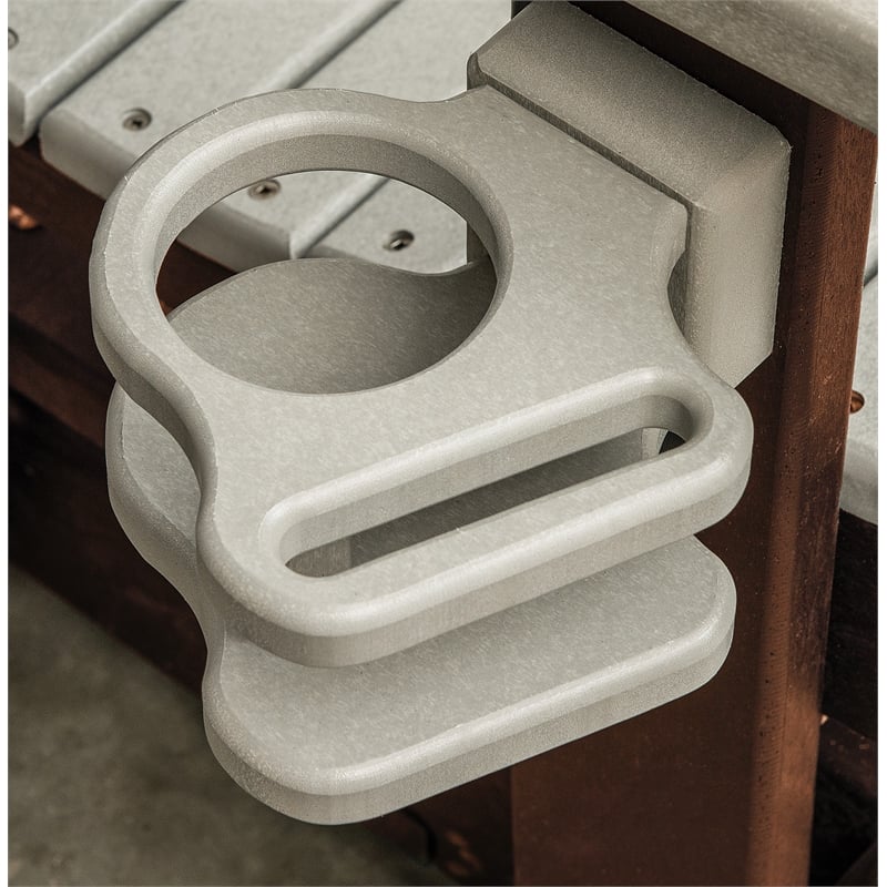 OS Home and Office 420WWTB Dual Fan Back Glider in Weatherwood/Tudor Brown Base