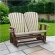 OS Home and Office 420WWTB Dual Fan Back Glider in Weatherwood/Tudor Brown Base