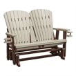 OS Home and Office 420WWTB Dual Fan Back Glider in Weatherwood/Tudor Brown Base