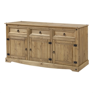 OS Home and Office Furniture Cottage Series Wood Buffet Sideboard in Brown