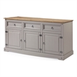OS Home and Office Furniture Cottage Series Wood Buffet Sideboard in Corona Gray