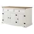 OS Home and Office Furniture Cottage Series Wood Buffet Sideboard in Corona Snow
