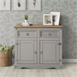 OS Home and Office Furniture Cottage Series Wood Buffet Sideboard in Corona Gray