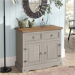OS Home and Office Furniture Cottage Series Wood Buffet Sideboard in Corona Gray