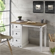 OS Home and Office Furniture Cottage Series Wood Vanity/Desk in Corona Snow