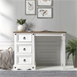 OS Home and Office Furniture Cottage Series Wood Vanity/Desk in Corona Snow