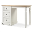 OS Home and Office Furniture Cottage Series Wood Vanity/Desk in Corona Snow