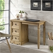 OS Home and Office Furniture Cottage Series Wood Vanity/Desk in Corona Brown