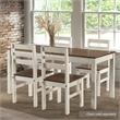 OS Home and Office Furniture Cottage Series Dining Table in Distressed White