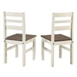 OS Home and Office Furniture Cottage Series Dining Chairs-2 in Distressed White