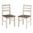 OS Home and Office Furniture Cottage Series Dining Chairs-2 in Distressed White