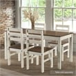 OS Home and Office Furniture Cottage Series Dining Chairs-2 in Distressed White