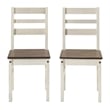 OS Home and Office Furniture Cottage Series Dining Chairs-2 in Distressed White