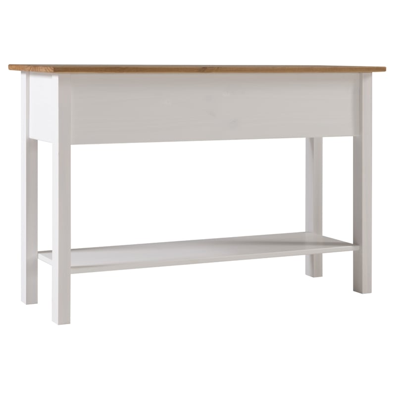 OS Home and Office Furniture Cottage Series Wood Hall Table in Corona Snow