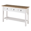OS Home and Office Furniture Cottage Series Wood Hall Table in Corona Snow