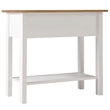 OS Home and Office Furniture Cottage Series Wood Hall Table in Corona Snow