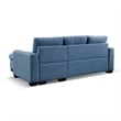 Tufted Sectional Chaise Sofa Sleeper with Storage in Blue