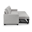 Tufted Sectional Chaise Sofa Sleeper with Storage in Dark Grey