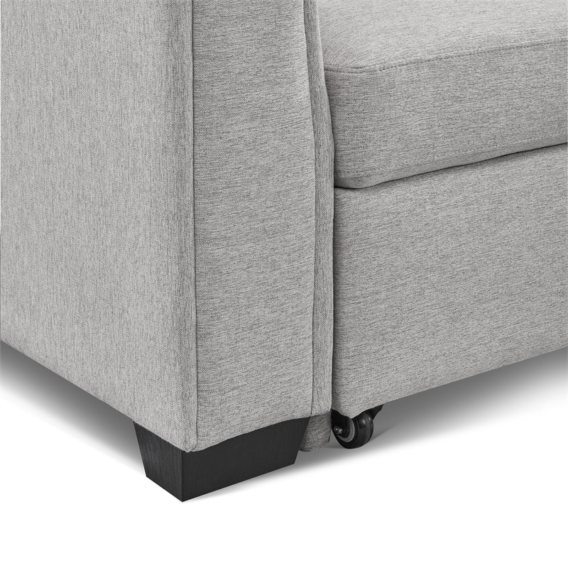 Tufted Sectional Chaise Sofa Sleeper with Storage in Dark Grey