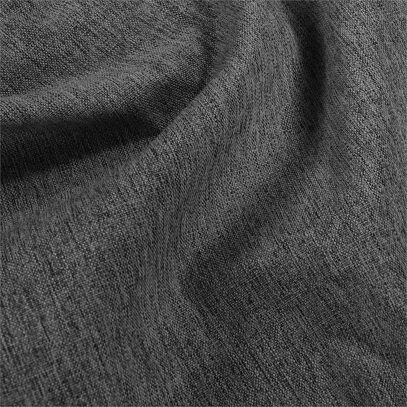 Tufted Futon Convertible Sofa Sleeper with Two Throw Pillows in Dark Grey Velvet